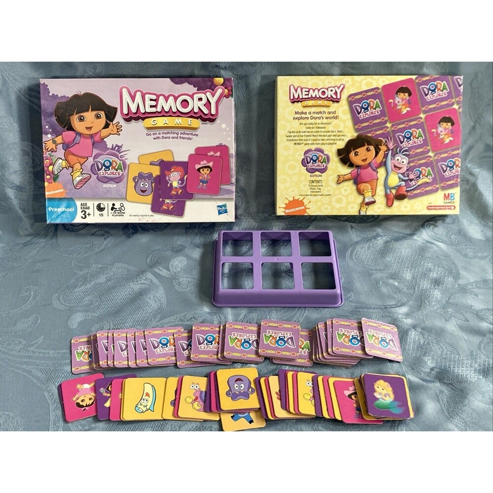 Dora The Explorer Memory Game (2009 Hasbro) Nickelodeon Preschool Matching